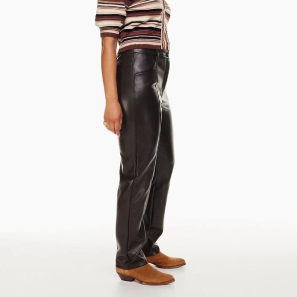 Aritzia Wilfred Rebel Pants- High-waisted Vegan Leather pants - Picture 1 of 14